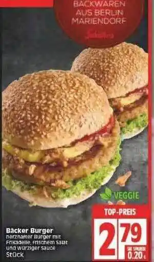 Edeka Bäcker burger Angebot