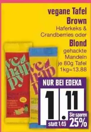 Edeka Vegane tafel brown oder blond Angebot