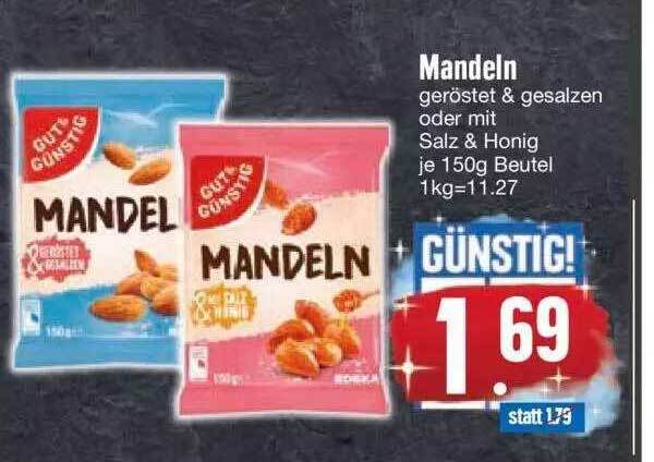 Gut & günstig mandeln Angebot bei Edeka