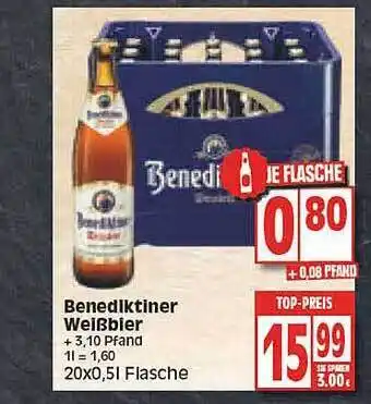 Edeka Frischemarkt Benediktiner weißbier Angebot