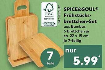 Kaufland Spice&soul frühstücksbrettchen-set Angebot