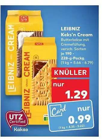 Kaufland Leibniz keks'n cream Angebot