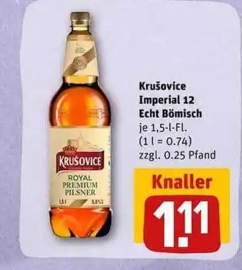 REWE Krusovice imperial 12 echt bömisch Angebot