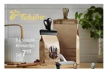 Wasgau Tchibo 3 edelstahl-aromaclips Angebot