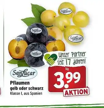 Wasgau Sanlucar pflaumen gelb oder schwarz Angebot