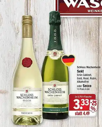 Wasgau Schloss wachenheim sekt Angebot