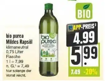 Edeka Bio purea mildes rapsöl Angebot