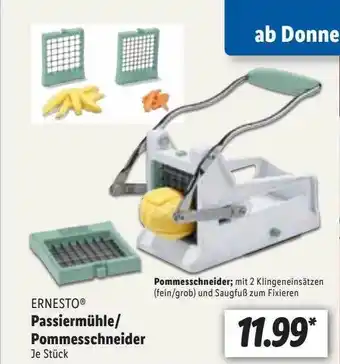 Lidl Ernesto passiermühle !o!pommesschneider Angebot