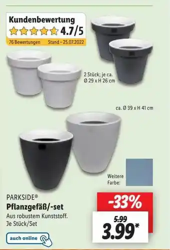 Lidl Parkside pflanzgefäß -set Angebot