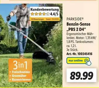 Lidl Parkside benzin-sense pbs2d4 Angebot