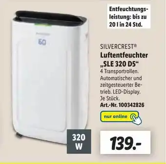 Lidl Silvercrest luftentfeuchter sle320d5 Angebot