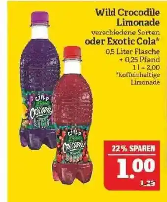 Marktkauf Wild crocodile limonade oder exotic cola Angebot