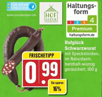 Edeka Neukauf Hofglück Schwarzwurst 100 g Angebot