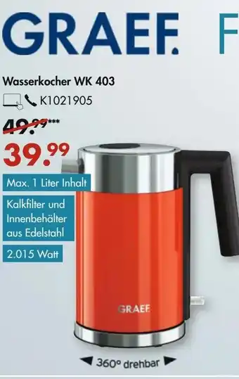 Galeria Graef Wasserkocher WK 403 Angebot