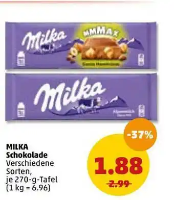 PENNY Milka Schokolade 270g Angebot