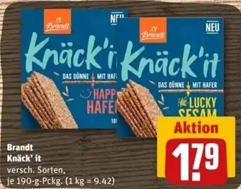 REWE Center Brandt Knäck'it 190-g-Pckg Angebot