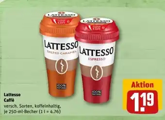 REWE Center Lattesso Caffè 250-ml-Becher Angebot