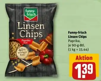 REWE Center funny-frisch Linsen Chips Paprika 90-g-Btl. Angebot