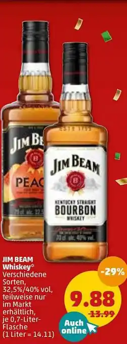 PENNY Jim Beam Whiskey 0,7L Angebot