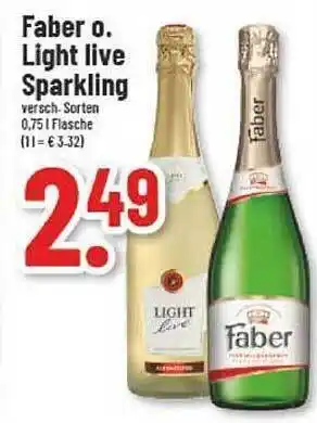 trinkgut Faber oder light live sparkling Angebot