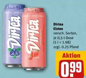 REWE Center Dirtea Eistee 0,5 L Dose Angebot