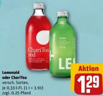 REWE Center Lemonaid oder ChariTea 0,33 L-Fl. Angebot