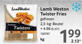 Selgros Lamb weston twister fries Angebot