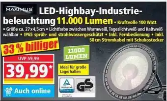 Norma Maximus led-highbay-industriebeleuchtung 11.000 lumen Angebot