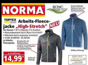 Norma Toptex pro arbeits-fleecejacke Angebot