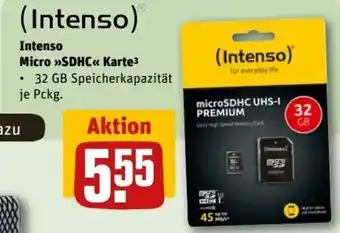 REWE Center Intenso Micro ,,SDHC" Karte Angebot