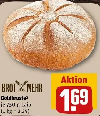 REWE Center Brot & Mehr Goldkruste 750 g Laib Angebot