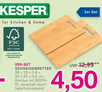 KODi Kesper Schneidebretter 2er Set Angebot