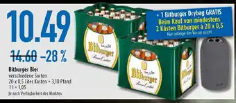 diska Bitburger Bier 20x0,5 Liter Kasten Angebot