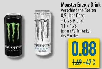 diska Monster Energy Drink 0,5 Liter Dose Angebot