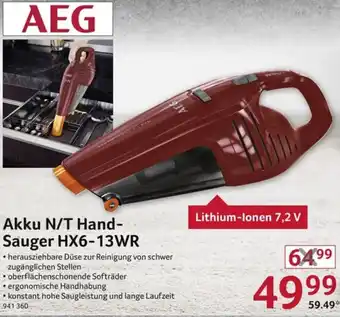 Selgros AEG Akku N/T Handsauger HX6-13WR Angebot