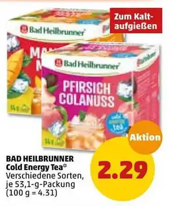 PENNY Bad Heilbrunner Cold Energy Tea 53,1g Angebot