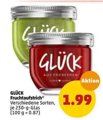 PENNY Glück Fruchtaufstrich 230g Glas Angebot
