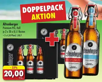 Lösch Depot Altenburger Premium Pils, Hell 2x20x0,5 L Kasten Angebot