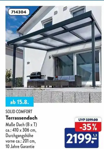 Aldi Süd Terrassendach solid comfort Angebot