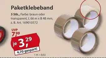 Sonderpreis Baumarkt Paketklebeband Angebot