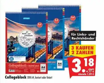 Mäc Geiz Collegeblock Angebot