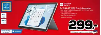 Euronics Microsoft Surface Go 2 64GB WiFi 2in1 Computer Angebot