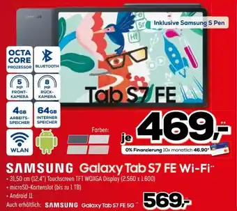 Euronics Samsung Galaxy Tab S7 FE Wifi Angebot