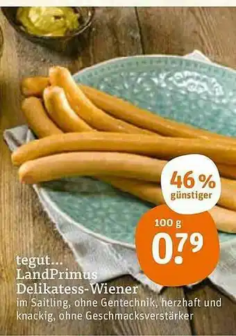 tegut Landprimus Delikatess-wiener 100g Angebot