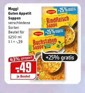 REWE Kaufpark Maggi Guten Appetit Suppen Angebot