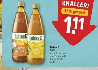 REWE Hohes C Saft 1L Angebot