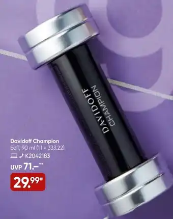 Galeria Davidoff Champion EdT, 90 ml Angebot