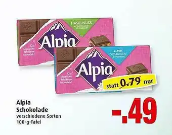 Markant Alpia Schokolade 100g Angebot