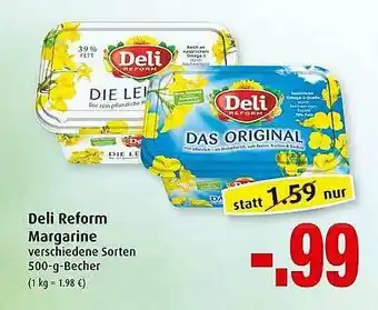 Markant Deli Reform Margarine 500g Becher Angebot