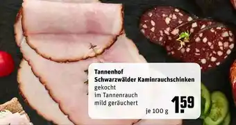 REWE Kaufpark Tannenhof Schwarzwälder Kaminrauchschinken 100g Angebot